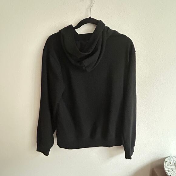 Black Graphic Hoodie Pullover Sweatshirt with Print - Spinns‎ "Kitty" - Picture 8 of 8